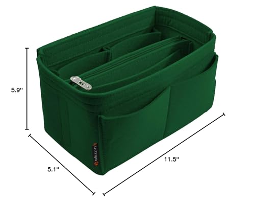 OMYSTYLE Green X-Large Purse Organizer Insert for Handbags, Felt Bag Organizer for Tote & Purse, Tote Bag Organizer Insert with 5 Sizes, Compatible with Neverful Speedy and More?13.4""  6.7""  7.1"" - Image 2
